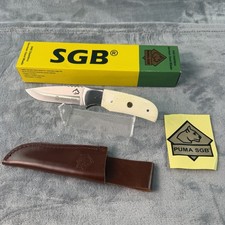 PUMA SGB Snow River 440 Stainless Drop Point Fixed Blade Knife & Sheath NEW B412 picture