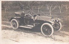 Milwaukee Wisconsin WI Man Driving Fancy Antique Automobile Orchard RPPC 1912 picture
