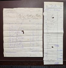 1874 Battley & Watts Wholesale Druggists 32 White Cross Street London Invoice picture
