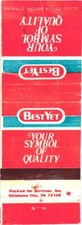 Best Yet Oklahoma City OK Vintage Matchbook Cover 1970s-80s picture