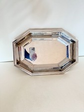 JEAN COZON ORFEVRE OCTAGONAL SILVER TONE TRAY PLATTER FRENCH VINTAGE 15