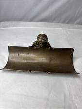 Vintage Bronze Monkey Tray Business Card Holder Soap Dish Trinket Dish Gift Deco picture