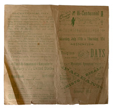 1886 Albany New York Bi-Centennial Program Broadside picture