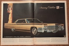 1969 Golden Cadillac Master Craftsman Vintage Two Page Folio Auto Car Print Ad picture