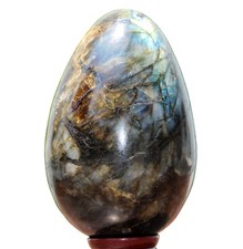 Flashy 170MM Green Labradorite Stone Crystal Stone Healing Meditation Energy Egg picture