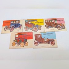 1954 Topps Car Card Set 5 1900s Columbia, Cartercar, Cadillac Models picture
