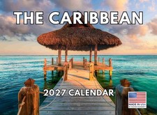 Caribbean Calendar 2027 Tropical Beach Islands Monthly Wall Calender picture