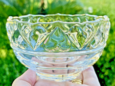 VTG Tiffany & Co. Crystal Raised Heart Design Bowl Candy Dish Circa '90's 5x3