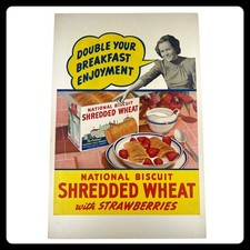 EXTRA LARGE 1940s National Biscuit Vintage Advertising Sign 42