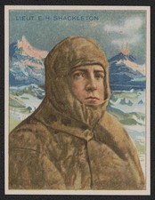 Ernest Shackleton 1910 Portrait in Parka Frozen Landscape Cigarette Card picture