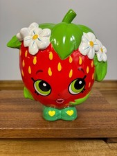 2013 Moose Fab NY Shopkins Ceramic Strawberry Kiss Piggy Coin Bank picture