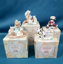 Boxed Vintage Calico Kittens By Enesco Figurine Lot W/ 4 Collectible Cats picture