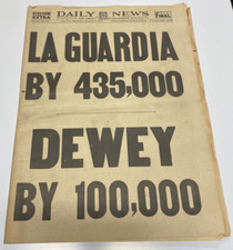 November 3, 1937 New York Daily News Sunday Newspaper---La Guardia good picture