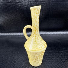 Norleans Pottery Stoneware Jug Pitcher Carafe Yellow Speckled Glaze W Sticker picture