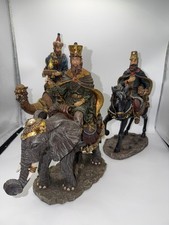 Vintage Bombay Company Three Wise Men Set Resin Nativity Figures 2003 picture
