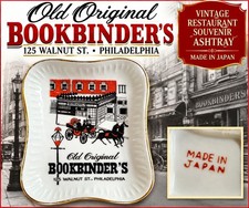 VTG Old Original Bookbinders Philadelphia Restaurant Trinket Dish Ceramic Scene picture