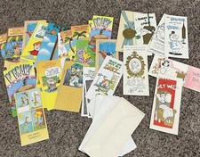 Greeting Cards Lot Vintage Hi-Brows Etc Unused 1950s-1970s 30 Plus picture