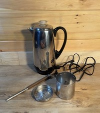 Vintage Faberware Stainless Model 142 Superfast 12 Cup Percolator Coffee Pot USA picture