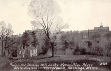 Hastings MN Minnesota Ramsey Mill Ruins, State Asylum RPPC Photo Postcard COPY picture