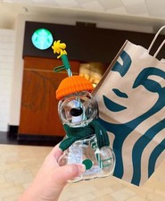 2026 100% Authentic Starbucks x Peanuts Snoopy Glass Cup Brand NewHalloween Gift picture