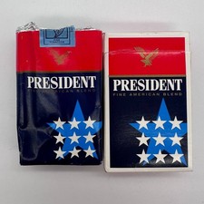 Vintage PRESIDENT Cigarette Packs Lot of 2 Empty Soft & Hard Pack Different Barc picture