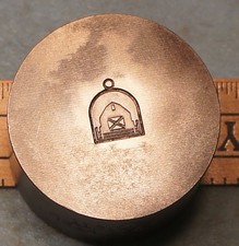 1994 GARELICK FARMS Barn Logo Charm STEEL STAMPING DIE Robbins RH710 picture