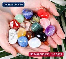DUQGUHO 15 Pcs Natural Crystals Bulk Tumbled Stones Polished Irregular Quartz Cr picture
