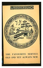 London Underground Blue Willow Plate Standard Postcard picture