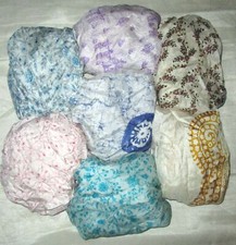 LOT PURE SILK Vintage Sari REMNANT Fabric 7 Pcs 1 ft Offwhite #ABDAF picture