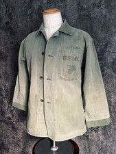 WW2 1947 USMC P-47 HBT MOD Jacket Vintage Military about M Size picture