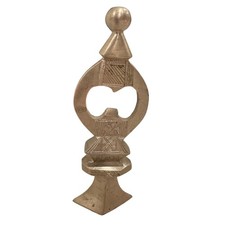 Vintage Tuareg Hand Engraved Metal Sculpture North African Berber Tribal Veil Wt picture