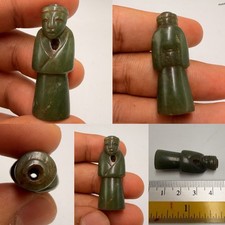 Antique Old Jade Near Eastern Stone Lovely Good Luck Statue Amulet picture