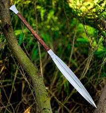 Custom Handmade Carbon Steel Blade Viking Spear Sword | Hunting Sword Camping picture