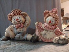 Vintage Raggety Ann & Andy 1974 Byron Molds Ceramic Hand Painted Nursery  picture