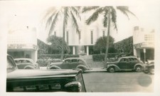 1940's WWII Hawaii Photo Waikiki Movie Theater Entrance & dual Marquee picture