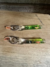 Vintage Nickelodeon Snick Glitter Water Keychains picture