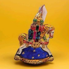NEW Christopher Radko Rockin Around Christmas Rocking Horse Ornament picture