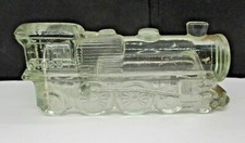 Vintage Glass Candy Container Train Locomotive picture