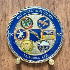 92nd Operations Group Fairchild AFB Air Force Jet Emblem Challenge Coin  W#8 picture