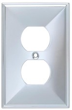 (5 Pack) Franklin Brass - Beverly Single Duplex Outlet Wall Plate - Polished Chr picture