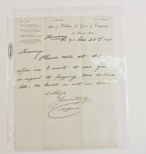 VTG 1800's 1875 Original Document Letter William A Guest December 23  picture