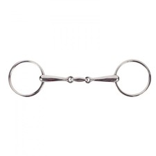 HORZE Lozenge Link Loose Ring Snaffle Bit - 16mm Width - 5.75, Stainless Steel picture
