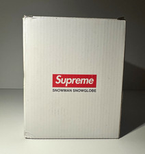 Supreme Snowman Snow Globe Glass Water Filled Boxed Red/White Christmas picture