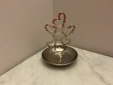 Michael Aram Heart Collection Nickel Plated Hand Forged Ring Trinket Tray picture