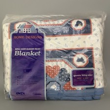 Vintage Owen Blanket Queen King Country Goose Farm Cottagecore Grannycore USA picture