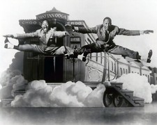 1941 NICHOLAS BROTHERS Leaping in Front of Train Caboose, Vintage Photo Reprint picture
