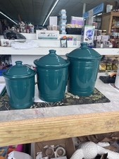 Fiesta Retired TURQUOISE Canister Set Of 3  picture