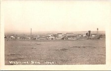 RPPC Medicine Bow Wyoming Birdseye Town View early 1900s picture