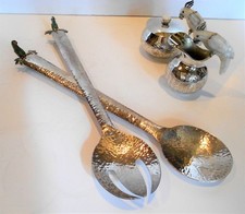 EMILIA LOS CASTILLO PLATEADO SERVING FORK SPOON NEIMAN MARCUS HUGE PARROTS picture
