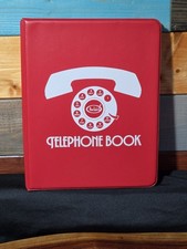Pen-Tab Vintage 1960's Telephone Book Brand New Rare Phone Memorabilia In Red picture